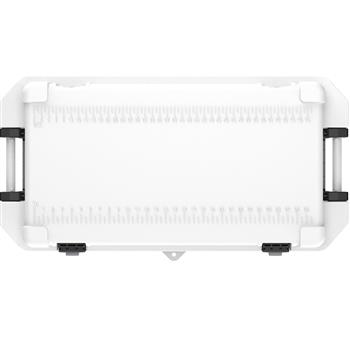 Pelican™ Cooler 95 Quart White Elite Cooler with integrated fish scale in the lid