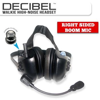 Decibel High Noise Headset with a flex boom