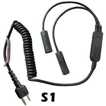 RiderComm Motorcycle Helmet Headset Cable with S1 connector