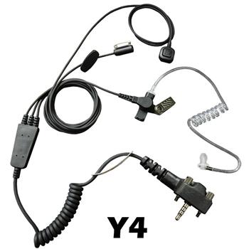 Stealth Radio Earpiece with Y4 Connector and a Ring-Finger PTT Button