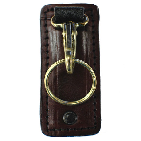 Stallion Clip-On Leather Key Holder - Cordovan - Plain Leather - Brass ...