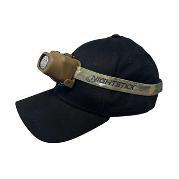 Nightstick 4610C Multi-Function Headlamp  may be used on a baseball cap (Cap not included)