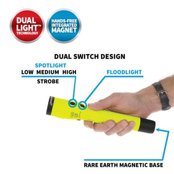 Nightstick 5542GMX Dual-Light™ Flashlight uses dual light technology