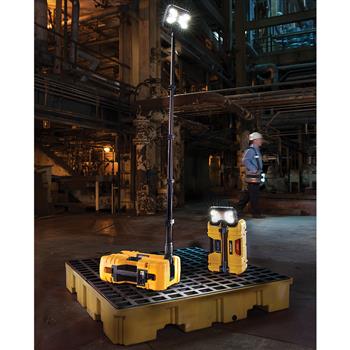 Pelican 9490 Remote Area Lighting System deploys to light a large work area