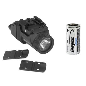 Nightstick TCM-5B Subcompact Weapon Mounted Light includes the battery and rail inserts