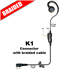 Klein Curl Radio Earpiece with a Braided Cable Specifications